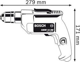 elektrinis greztuvas - Elektrinis gręžtuvas Bosch GBM 10-2 RE Professional - 2 nuotrauka
