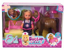 leles lova - Lėlė Simba Evi Love Doctor Evi Welcome Horse 105733487038 - 2 nuotrauka