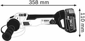 bosch 18v kampinis slifuoklis - Bosch GWS 18V-10 SC - 2 nuotrauka