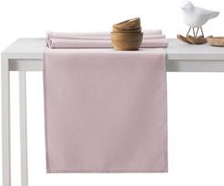 DecoKing Pure HMD Tablecloth PowderPink Set 115x200/35x200 2pcs