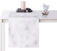 AmeliaHome White Christmas AH/HMD Tablecloth Silver 80x80cm