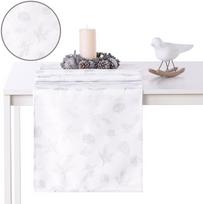 sidabriniai staliukai - AmeliaHome Magic Night AH/HMD Tablecloth Silver 40x140cm - 2 nuotrauka