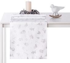 AmeliaHome Christmas Story AH/HMD Tablecloth Silver 40x140cm
