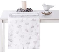AmeliaHome Christmas Story AH/HMD Tablecloth Silver 30x100cm