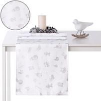 40 ah - AmeliaHome Christmas Story AH/HMD Tablecloth Silver 40x120cm - 2 nuotrauka