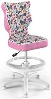 Entelo Petit Black HC+F Size 4 Children Chair ST31 White/Butterflies