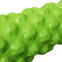 treniruociu cilindras - SportVida EVA Exercise And Massage Foam Roller 33x3cm Lime - 5 nuotrauka