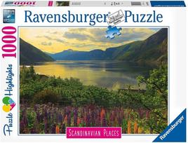 fjord - Dėlionė Ravensburger Scandinavian Places, 1000 vnt. - 1 nuotrauka
