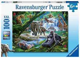 Dėlionė Ravensburger Jungle Family, 100 vnt.