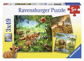 Ravensburger Puzzle World Animals 3x49pcs 093304