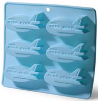 silikonas formoms - Fissman Cake Mold Plane 22x20x2.5cm 6 Cups Blue - 1 nuotrauka