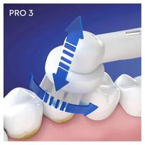 braunis - ORAL-B PRO 3000 SENSITIVE, balta spalva, 1 vnt. - 6 nuotrauka
