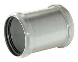 kanalizacijos vamzdziai senukai - Dviguba mova Magnaplast HTplus Pipe Connector 75mm Grey - 1 nuotrauka