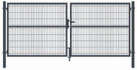 400 - Pilki vartai segmentiniu užpildu, 173 x 400 cm - 1 nuotrauka