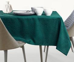 apvalus staltas - AmeliaHome Gaia AH/HMD Tablecloth Bottle Green 140x140cm - 3 nuotrauka