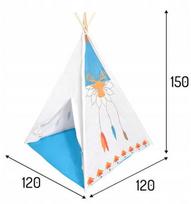 teepee palapine - Vaikiška indėniška palapinė Ecotoys, 8177 - 5 nuotrauka