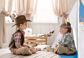 teepee palapine - Vaikiška indėniška palapinė Ecotoys, 8177 - 6 nuotrauka