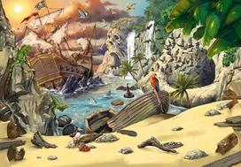kinder - Ravensburger Puzzle Exit Kids Pirates 368pcs 12954 - 3 nuotrauka