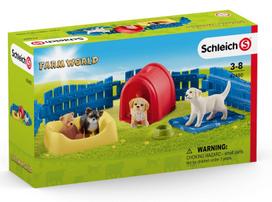 penio narvas - Žaislinė figūrėlė Schleich Puppy Pen 42480 - 6 nuotrauka