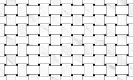 blanco plyteles - Keraminės dekoruotos sienų plytelės Neptune Tangle Blanco, 33.3 x 55 cm - 1 nuotrauka