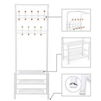 prieskambario baldai - Songmics Clothes Rack White 68.8x187cm - 5 nuotrauka
