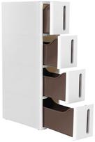 laisvai pastatomos vonios spinteles - Songmics Storage Rack White 45x17x84cm - 2 nuotrauka