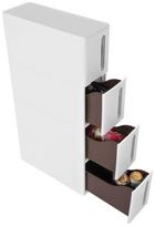 laisvai pastatomos vonios spinteles - Songmics Storage Rack White 45x17x84cm - 3 nuotrauka