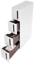 laisvai pastatomos vonios spinteles - Songmics Storage Rack White 45x17x84cm - 4 nuotrauka