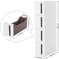 laisvai pastatomos vonios spinteles - Songmics Storage Rack White 45x17x84cm - 5 nuotrauka
