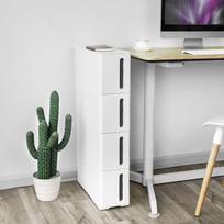 laisvai pastatomos vonios spinteles - Songmics Storage Rack White 45x17x84cm - 6 nuotrauka