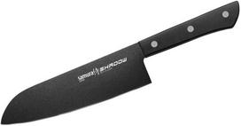 virtuviniaj peilei - Samura SHADOW Universal Santoku knife with black non-stick coating 7.0"/ 175mm - 1 nuotrauka