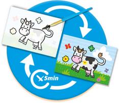 spalvinimas vandeniu - SES Creative Colouring With Water Farm Animals - 4 nuotrauka