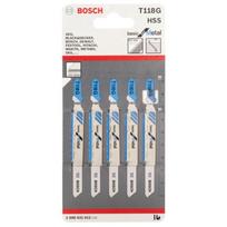 bosch siaurapjuklis - Siaurapjūklio pjūklelių komplektas Bosch, T118G, 5 vnt. - 2 nuotrauka