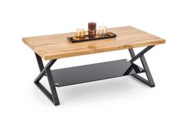zurnalinis staliukas azuol - Kavos staliukas Halmar Xena Natural Oak/Black, 1100x600x450 mm - 3 nuotrauka