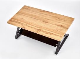 zurnalinis staliukas azuol - Kavos staliukas Halmar Xena Natural Oak/Black, 1100x600x450 mm - 9 nuotrauka