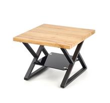 Kavos staliukas Halmar Xena Square Oak/Black, 600x600x450 mm