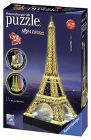 ravensburger 3d puzzle - 3D dėlionė Ravensburger Eiffel Tower With Lights 125791, 216 dalių - 2 nuotrauka