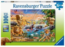 Dėlionė Ravensburger Savannah Jungel Waterhole 12910, 100 dalių