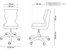 biuro kedes rozine - Entelo Childrens Chair Petit Size 4 Grey/Pink ST31 - 5 nuotrauka
