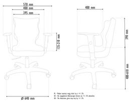 biuro kedes rozine - Entelo Childrens Chair Duo Grey/Pink Size 5 VS08 - 5 nuotrauka