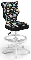 Entelo Petit Black HC+F Size 4 Children Chair ST30 White/Dinosaurs