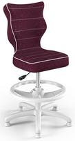 Entelo Petit Black HC+F Size 4 Children Chair VS07 White/Purple