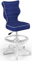Entelo Petit Black HC+F Size 4 Children Chair VS06 White/Navy Blue