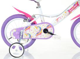 mtb bike - Vaikiškas dviratis Bimbo Bike 77326 14" White Violet - 2 nuotrauka