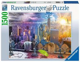 puzzle 1500 - Ravensburger Puzzle New York Winter & Summer 1500pcs 160082 - 1 nuotrauka