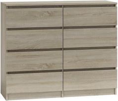 Top E Shop Malwa M8 Chest of 8 Drawers 120cm Sonoma