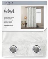 AmeliaHome Velvet Curtains White 140x245cm