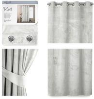 naktine uzuolaida velvet balta - AmeliaHome Velvet Curtains White 140x245cm - 3 nuotrauka