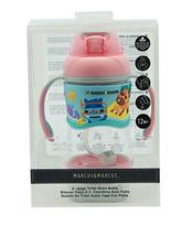 gertuve su siaudeliu - Marcus & Marcus 2 Stage Tritan Straw Bottle Pink - 6 nuotrauka