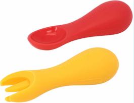 Marcus & Marcus Silicone Palm Grasp Spoon & Fork Set Marcus